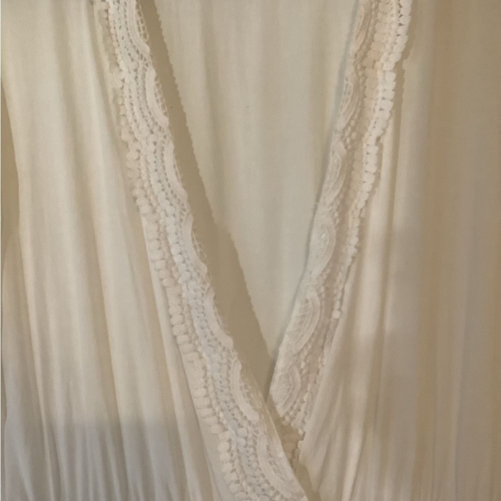 La Blanca white eyelet lace romper swimsuit cover up size medium - Picture 15 of 16